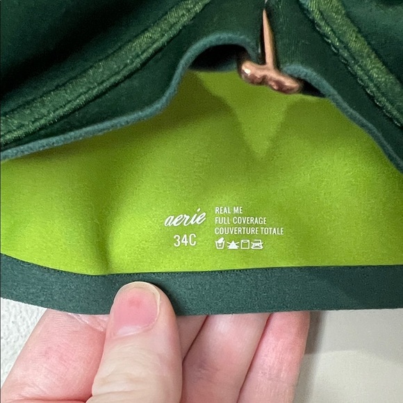 Aerie Green Women's Intimate Bra Front Clasp Size 34C - Picture 2 of 5